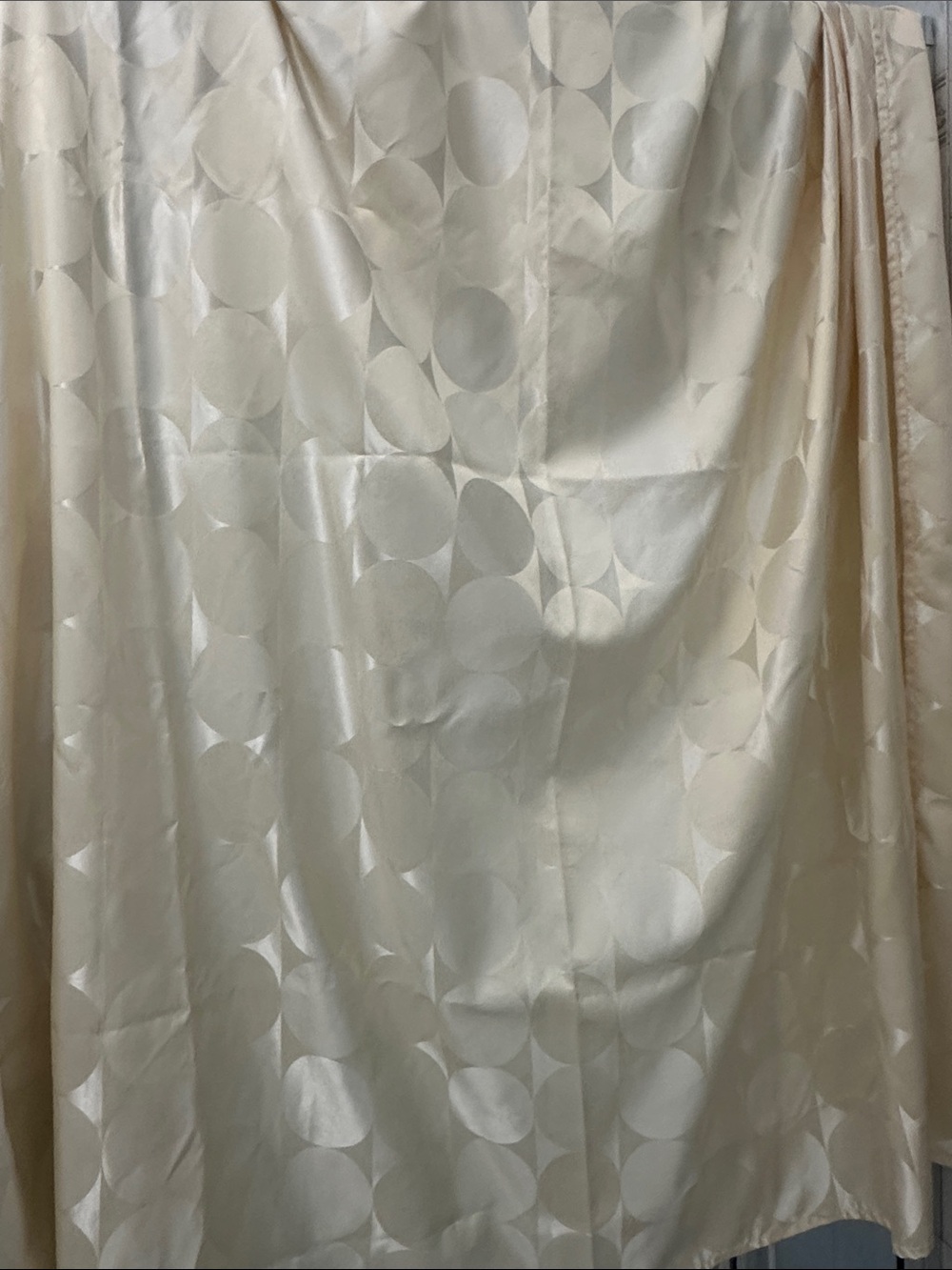 Unk Cream Geometric Dot Shower Curtain